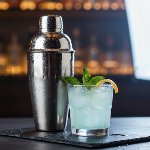 Cocktail Shaker Next To Glass FOD D&S 4010