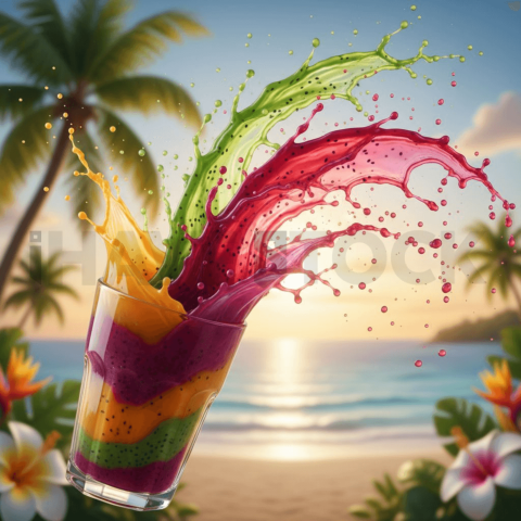 Colorful Juice Splash Photogra FOD D&S 3279