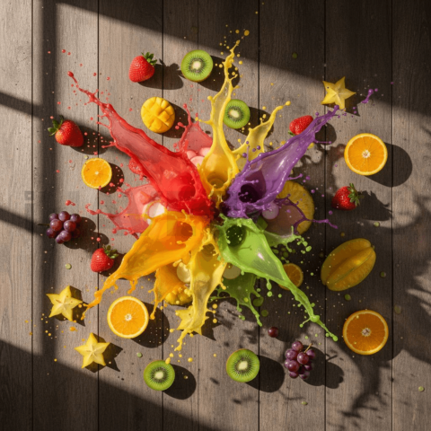 Colorful Juice Splash Photogra FOD D&S 3735