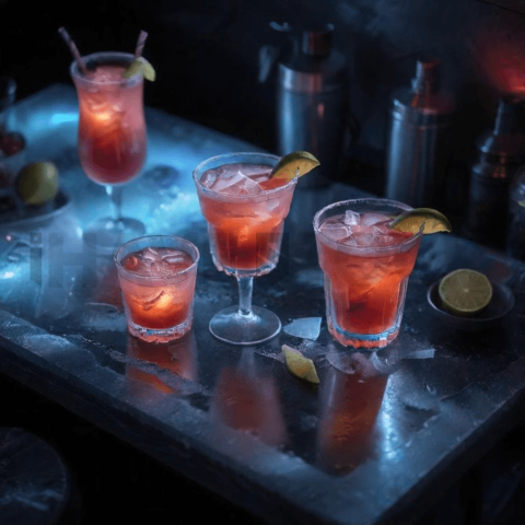 Frozen Cocktail Setup Table FOD D&S 3639