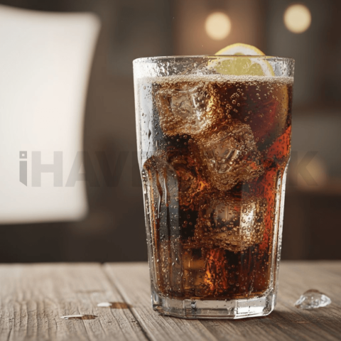 Glass Of Cold Cola On Wood Tab FOD D&S 3286