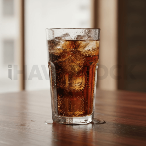 Glass Of Cold Cola On Wood Tab FOD D&S 3786
