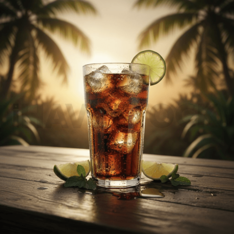 Glass Of Cold Cola On Wood Tab FOD D&S 3979