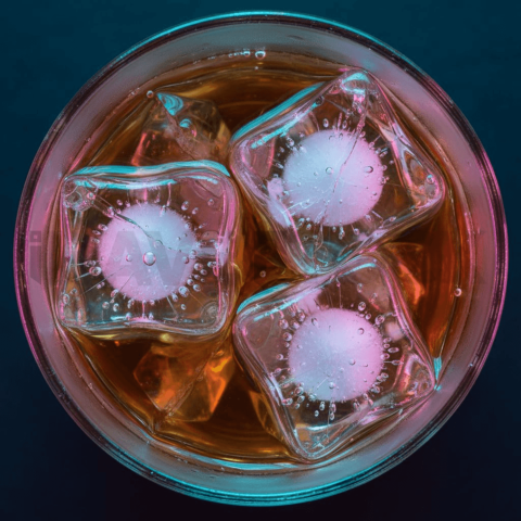 Ice Cubes In Drink Macro Shot FOD D&S 3320