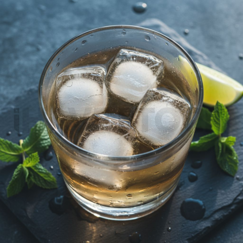 Ice Cubes In Drink Macro Shot FOD D&S 3661