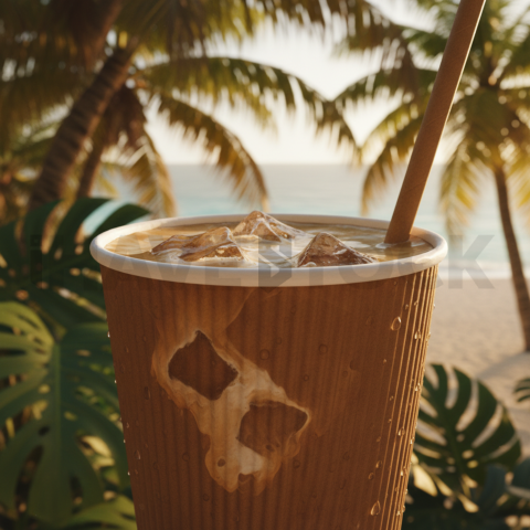 Iced Coffee In Paper Cup FOD D&S 3657