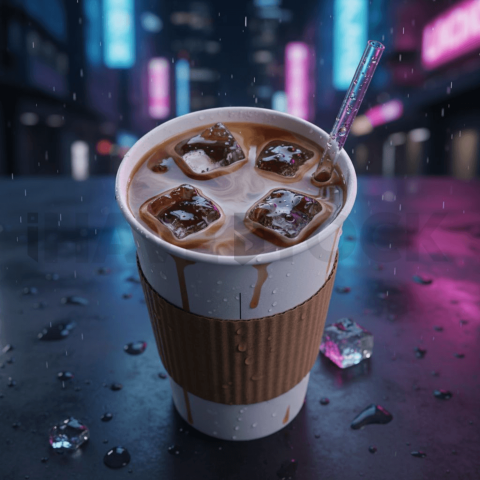Iced Coffee In Paper Cup FOD D&S 4153