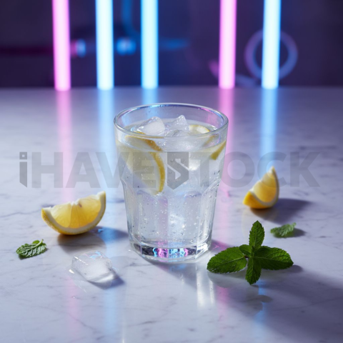Lemon Water On Marble Table FOD D&S 3594
