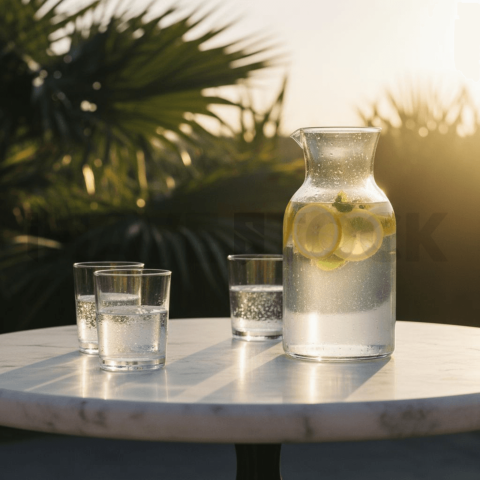 Lemon Water On Marble Table FOD D&S 4005