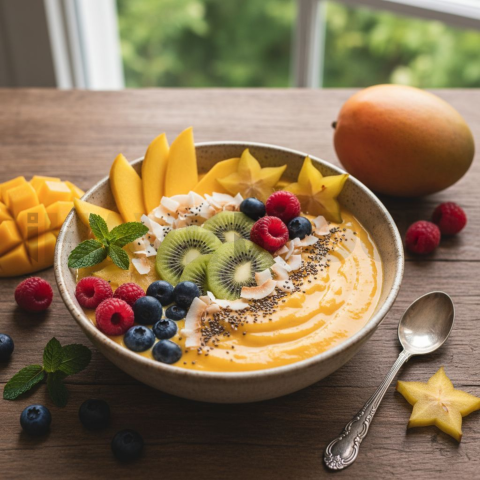 Mango Smoothie Bowl With Fruit FOD D&S 3998