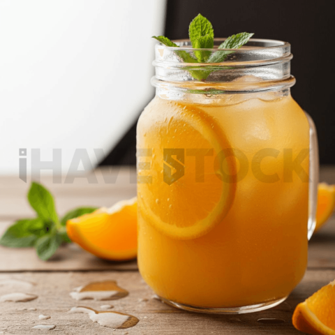 Mason Jar With Orange Juice FOD D&S 3807