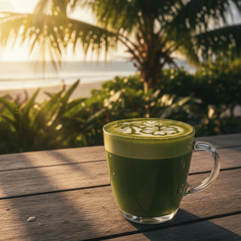 Matcha Latte With Foam Art FOD D&S 3653