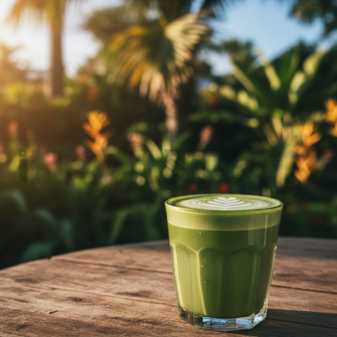 Matcha Latte With Foam Art FOD D&S 3857