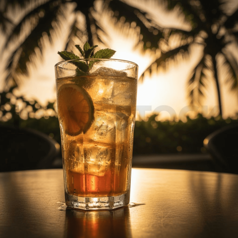 Moody Glass Of Iced Drink FOD D&S 3305