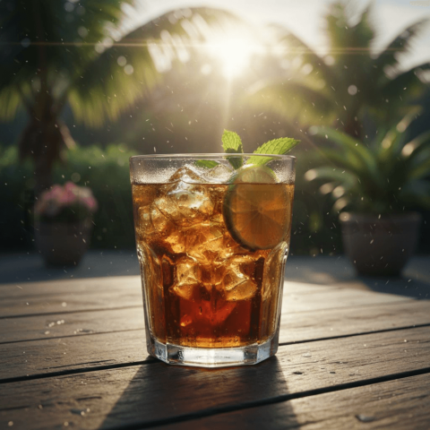 Moody Glass Of Iced Drink FOD D&S 3399