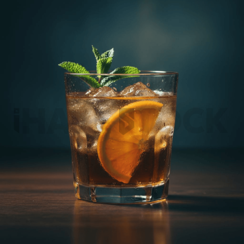 Moody Glass Of Iced Drink FOD D&S 3984
