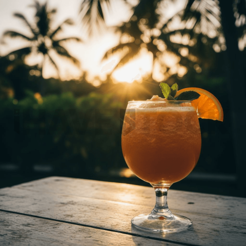 Orange Smoothie In Glass Cup FOD D&S 3509