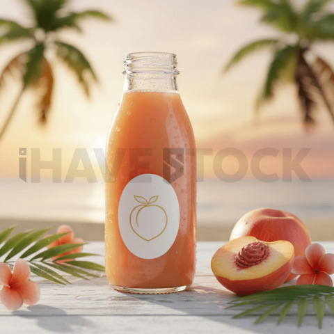 Peach Juice Bottle Minimal Set FOD D&S 3380