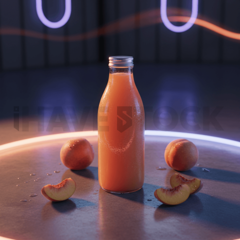 Peach Juice Bottle Minimal Set FOD D&S 3555