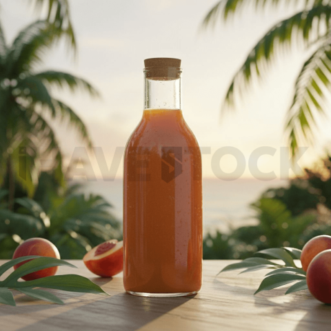 Peach Juice Bottle Minimal Set FOD D&S 3680