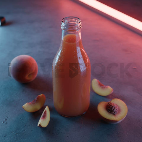 Peach Juice Bottle Minimal Set FOD D&S 3727