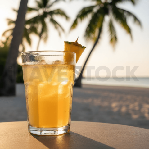 Pineapple Juice In Clear Glass FOD D&S 3488