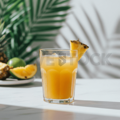 Pineapple Juice In Clear Glass FOD D&S 3578