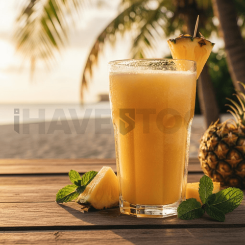 Pineapple Juice In Clear Glass FOD D&S 3886