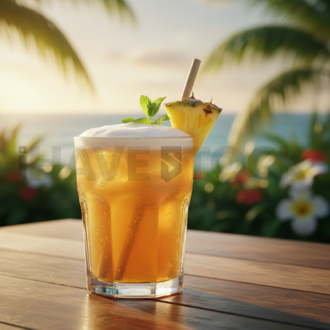 Pineapple Juice In Clear Glass FOD D&S 3925