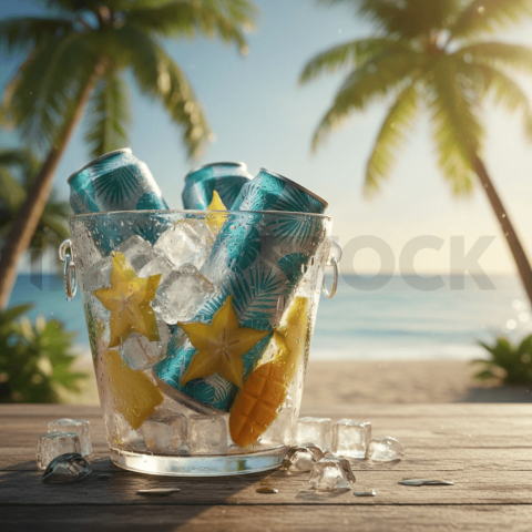 Refreshing Soda In Ice Bucket FOD D&S 3804