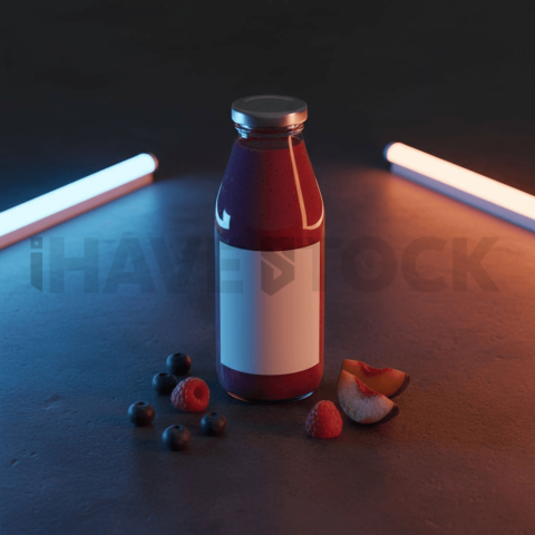 Smoothie Bottle Branding Mocku FOD D&S 4014