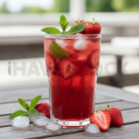 Strawberry Drink In Glass Cup FOD D&S 3725
