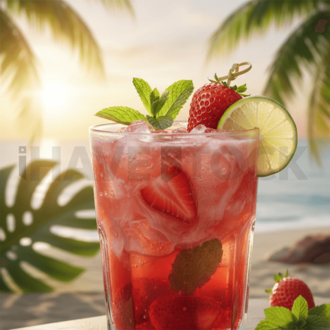 Strawberry Drink In Glass Cup FOD D&S 3788