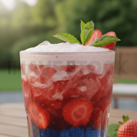 Strawberry Drink In Glass Cup FOD D&S 3868