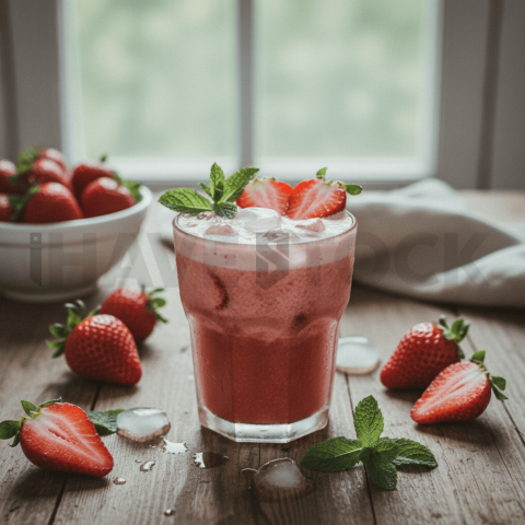 Strawberry Drink In Glass Cup FOD D&S 4002