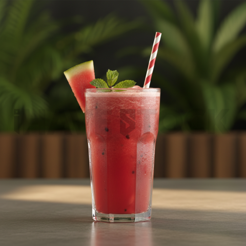 Watermelon Juice With Straw FOD D&S 3649