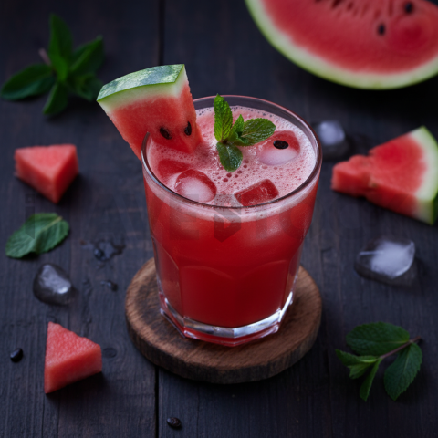 Watermelon Juice Chilled  Moody Twilight Three Quarter Angle FOD D&S 4211
