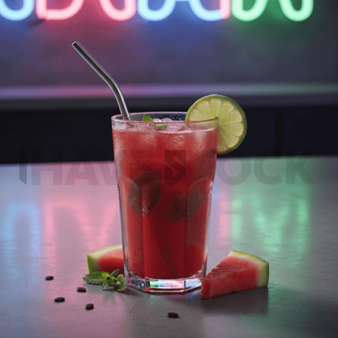 Watermelon Juice With Straw FOD D&S 4083