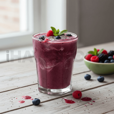 Berry Smoothie On Wooden Count FOD D&S 4414