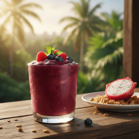 Berry Smoothie On Wooden Count FOD D&S 4650