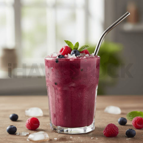 Berry Smoothie On Wooden Count FOD D&S 4771