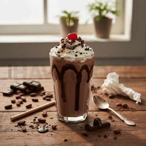 Chocolate Milkshake Glass Cup FOD D&S 4371