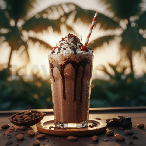 Chocolate Milkshake Glass Cup FOD D&S 4555