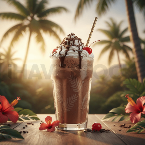 Chocolate Milkshake Glass Cup FOD D&S 4749