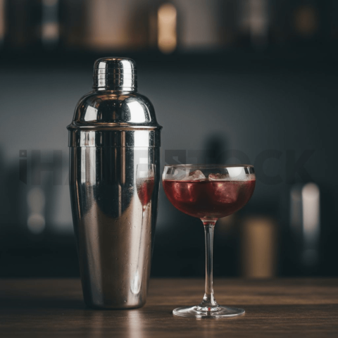 Cocktail Shaker Next To Glass FOD D&S 4848