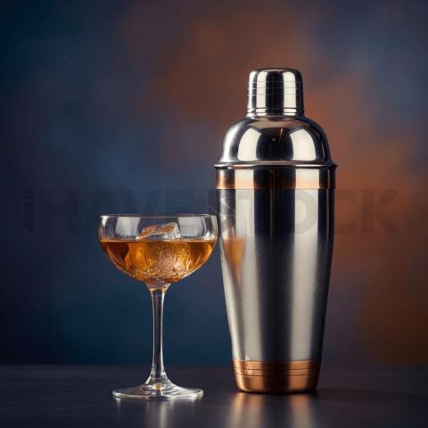 Cocktail Shaker Next To Glass FOD D&S 4613