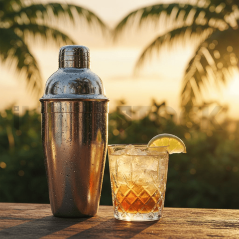 Cocktail Shaker Next To Glass FOD D&S 4609