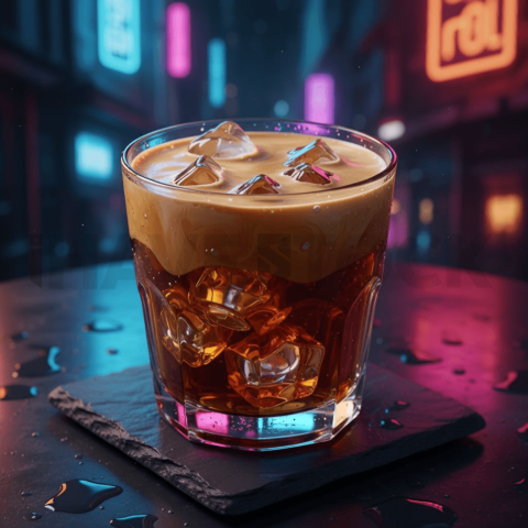 Coffee Drink With Ice Cubes FOD D&S 4826