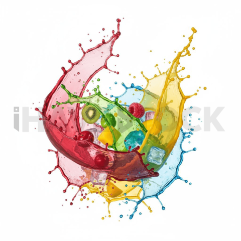 Colorful Juice Splash Photogra FOD D&S 4173
