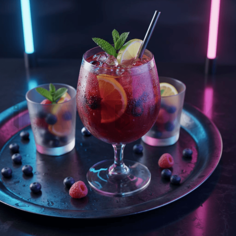 Fruit Drink Served On Tray FOD D&S 4731